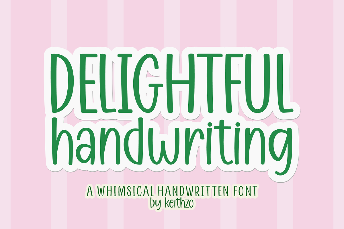 Delightful Handwriting Font, a Handwritten Font by Keithzo (Photo 1 of 7)