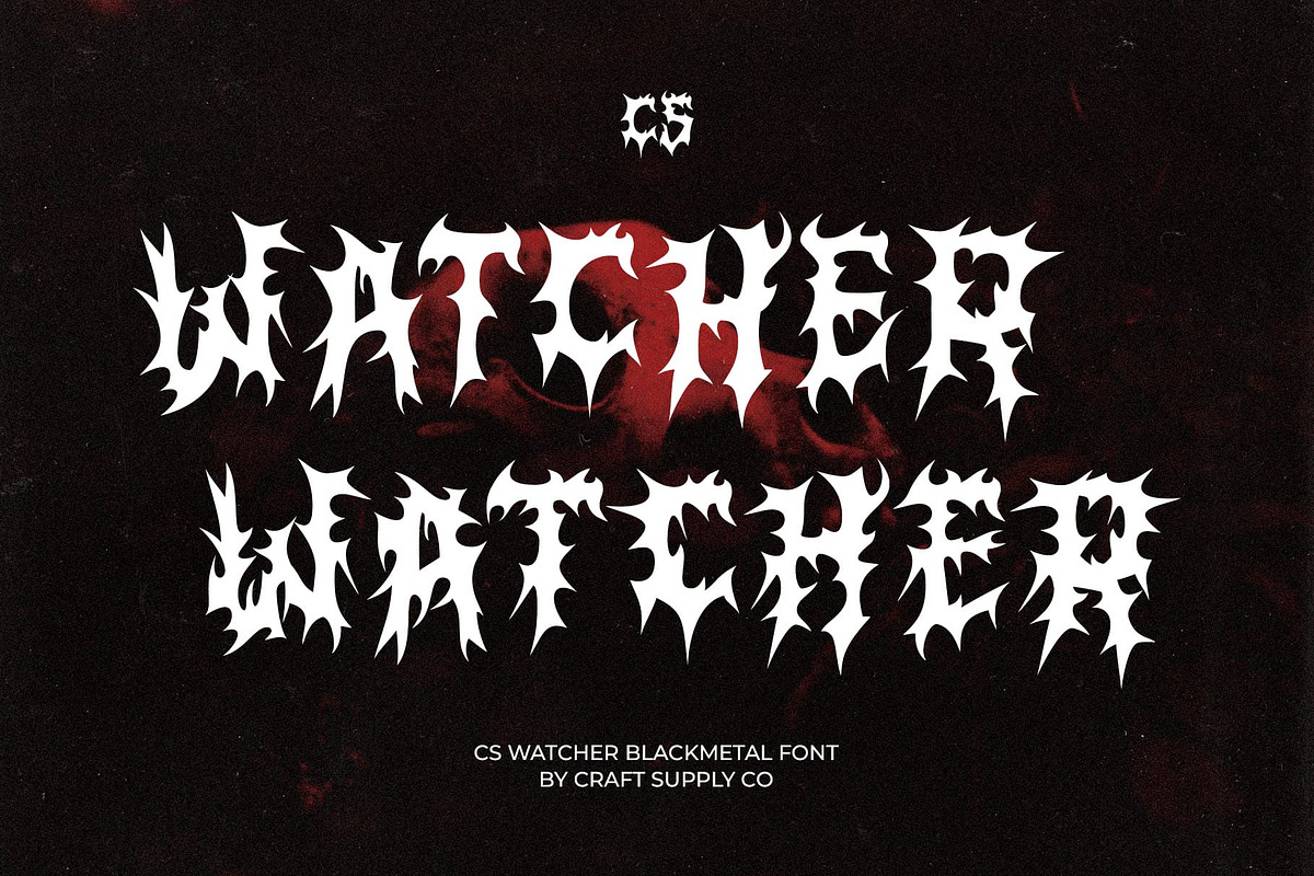 CS Watcher – Black Metal Font, a Blackletter Font by Craft Supply Co. (Photo 1 of 8)