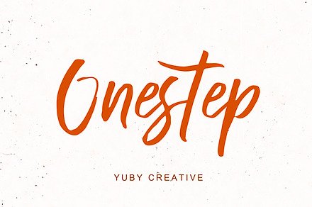 Onestep Handmade Brush Font, a Script Font by Yuby Creative