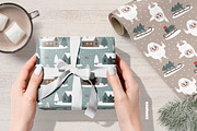 Christmas Yeti Clipart & Patterns, a Seasonal Illustration by Ejevyaka (Thumbnail 6 of 11)