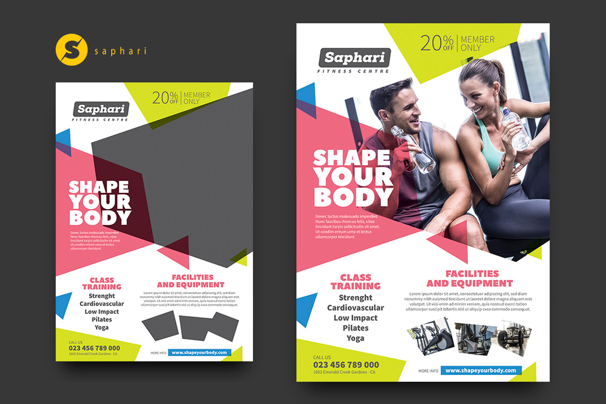 Fitness Flyer Template, a Flyer Template by Saphari (Photo 2 of 4)