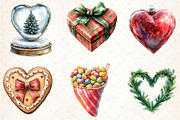 Grateful Heart Christmas Clipart, an Illustration by DreamCafeArt (Thumbnail 4 of 5)