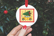 Christmas Tree Car Coquette Stamps P, an Illustration by Libby Wishes (Thumbnail 5 of 5)