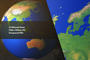 3D Earth Render Without Clouds, an Object Graphic by Artbeaut (Thumbnail 2 of 4)