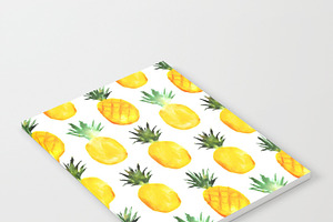 Pineapples watercolor pattern