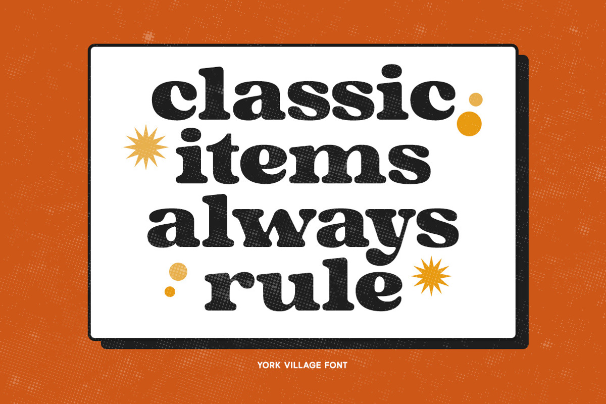 York village - Retro Display Font, a Serif Font by Letterhend Studio (Photo 4 of 9)