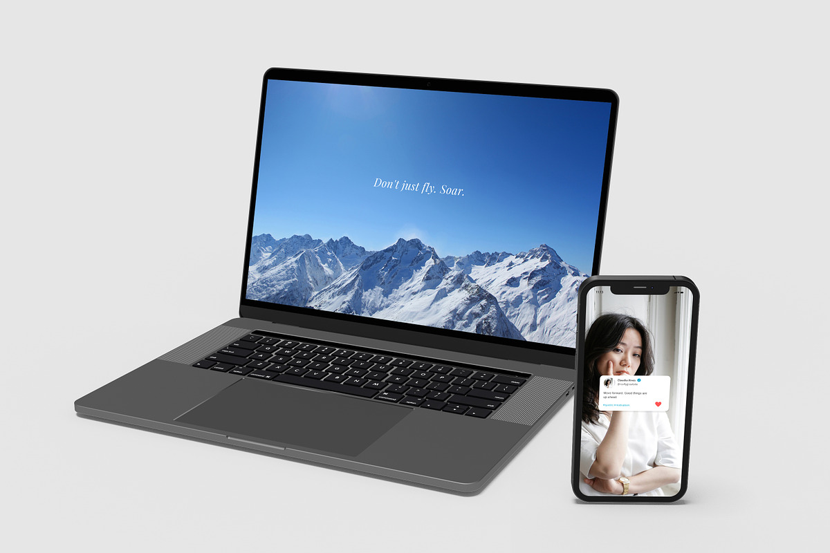 Laptop And Smartphone Mockup, an iPhone Mockup by seramoe (Photo 7 of 9)