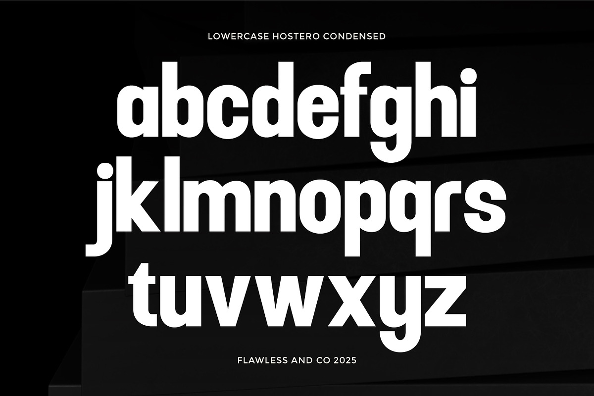 Hostero - Condensed Sans Serif Font, a Sans Serif Font by Flawless And Co (Photo 7 of 10)