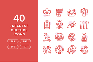 40 Japanese Culture Icons