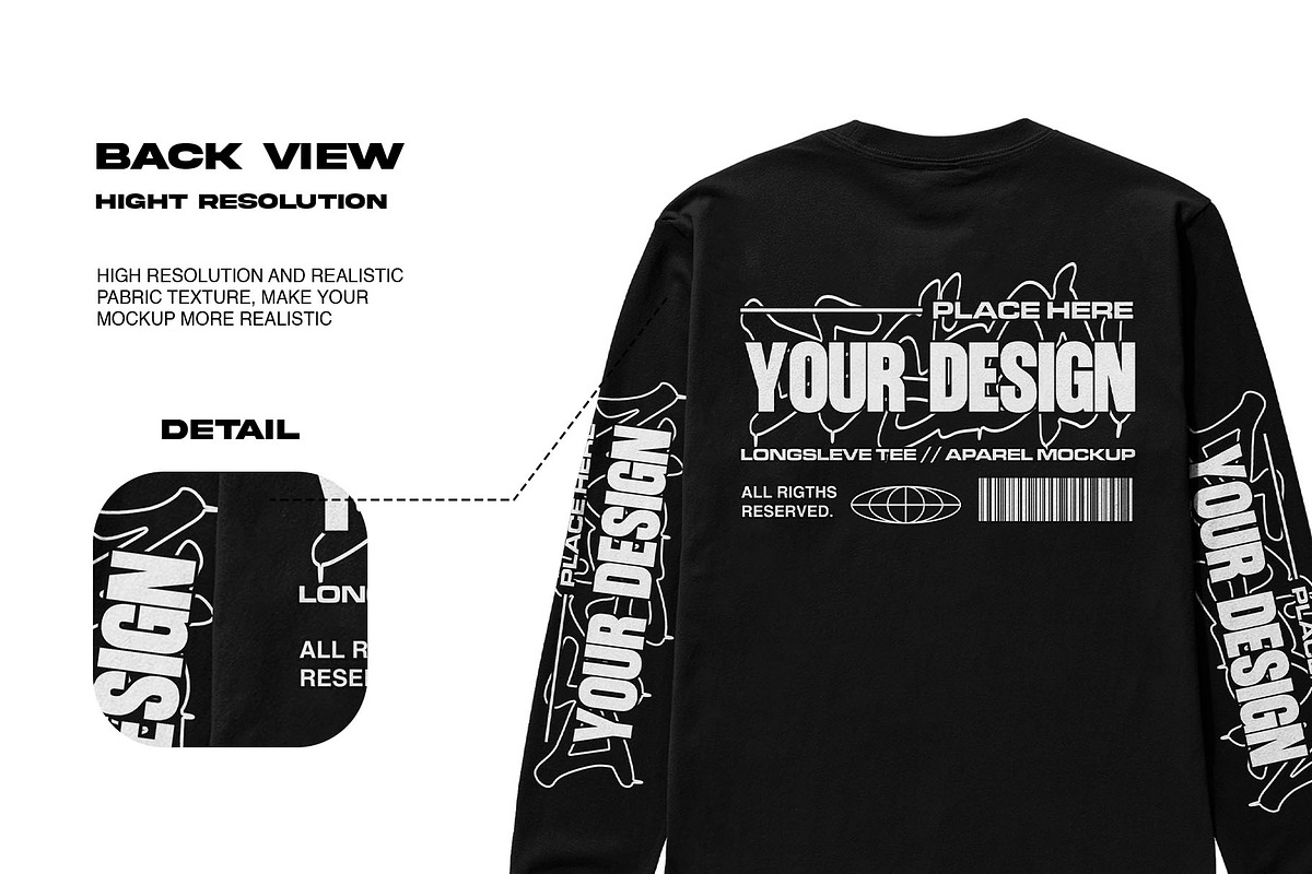 LONG SLEVE TEE - MOCKUP BUNDLE, a Shirt Mockup by arseavin project (Photo 2 of 6)