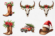 Western Christmas Clipart PNG, an Illustration by CrexoraLab (Thumbnail 2 of 5)