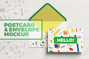 Postcard With Envelope MockUp, a Print Template by coloformia (Thumbnail 1 of 10)