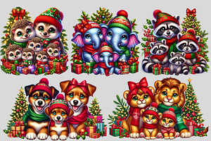 Christmas Animal Families