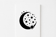 50 Crescent Moon with Stars, an Empty State Illustration by Amazin_art (Thumbnail 25 of 47)