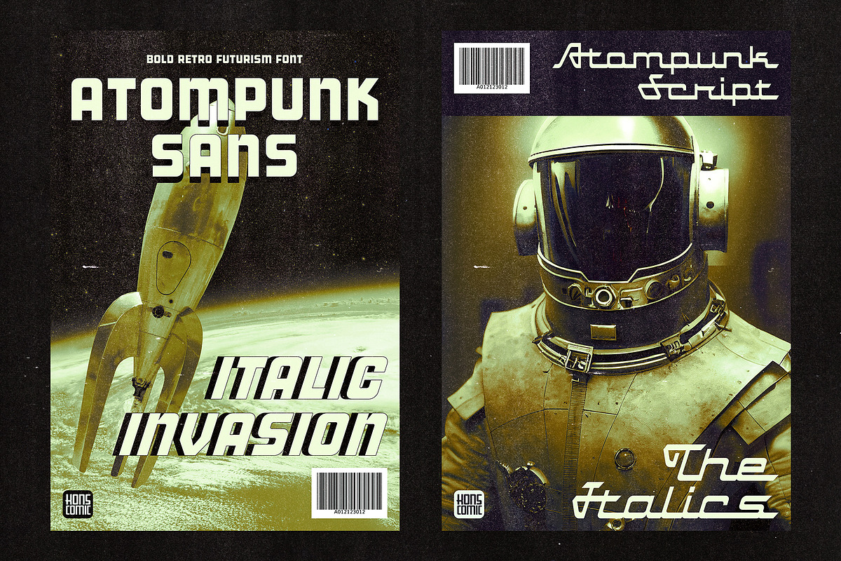 Atompunk - Retro Futurism Fonts, a Font by Konstantine Studio (Photo 2 of 10)