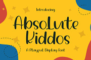 Absolute Kiddos - Display Font, a Script Font by Krakenbox Studio (Thumbnail 1 of 11)