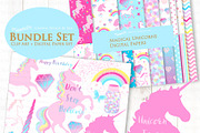 Magical Unicorns, Einhorn, Pink, an Illustration by Mia's Graphic Design (Thumbnail 5 of 9)
