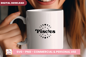 Pisces Zodiac Sign SVG Cut Files