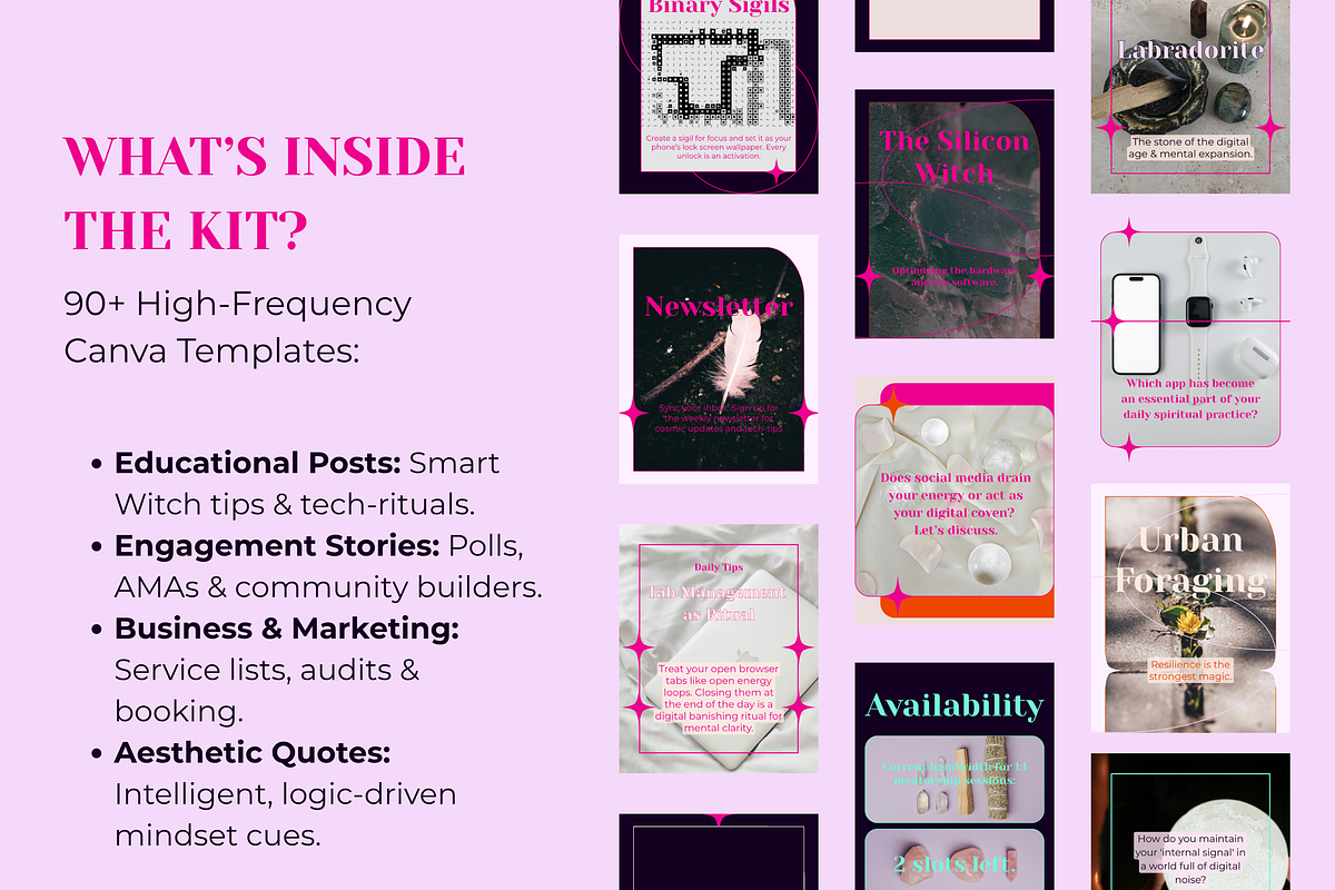 Modern Witch Instagram Templates, a Social Media Template by Mochi Atelier (Photo 4 of 10)