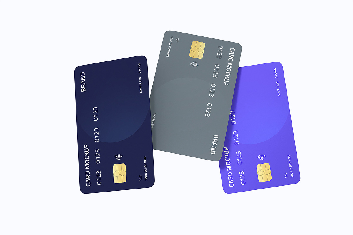 Floating Credit Card Mockup Set, a Product Mockup by graphypix (Photo 1 of 4)
