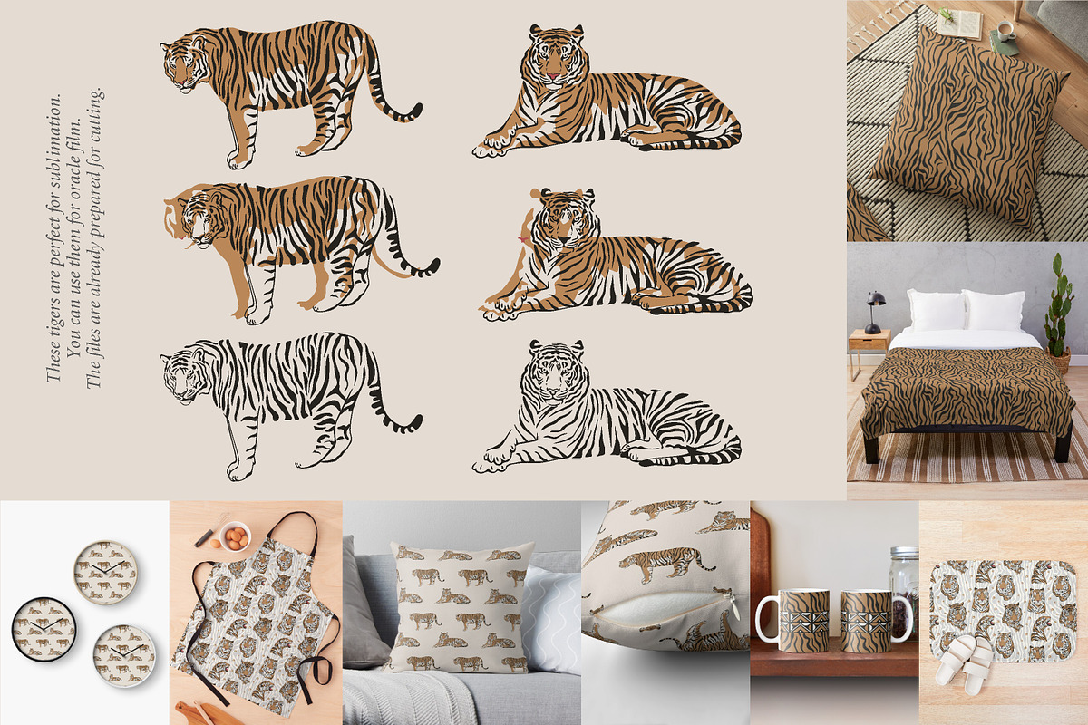 African tigers collection, an Animal Illustration by Siriliadka Dreams (Photo 4 of 6)