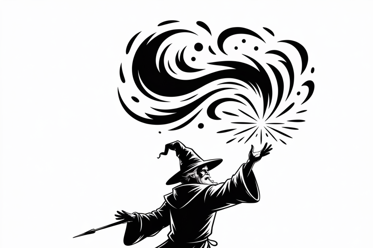silhouette a mysterious wizard, an Illustration by Amazin_art (Photo 13 of 19)