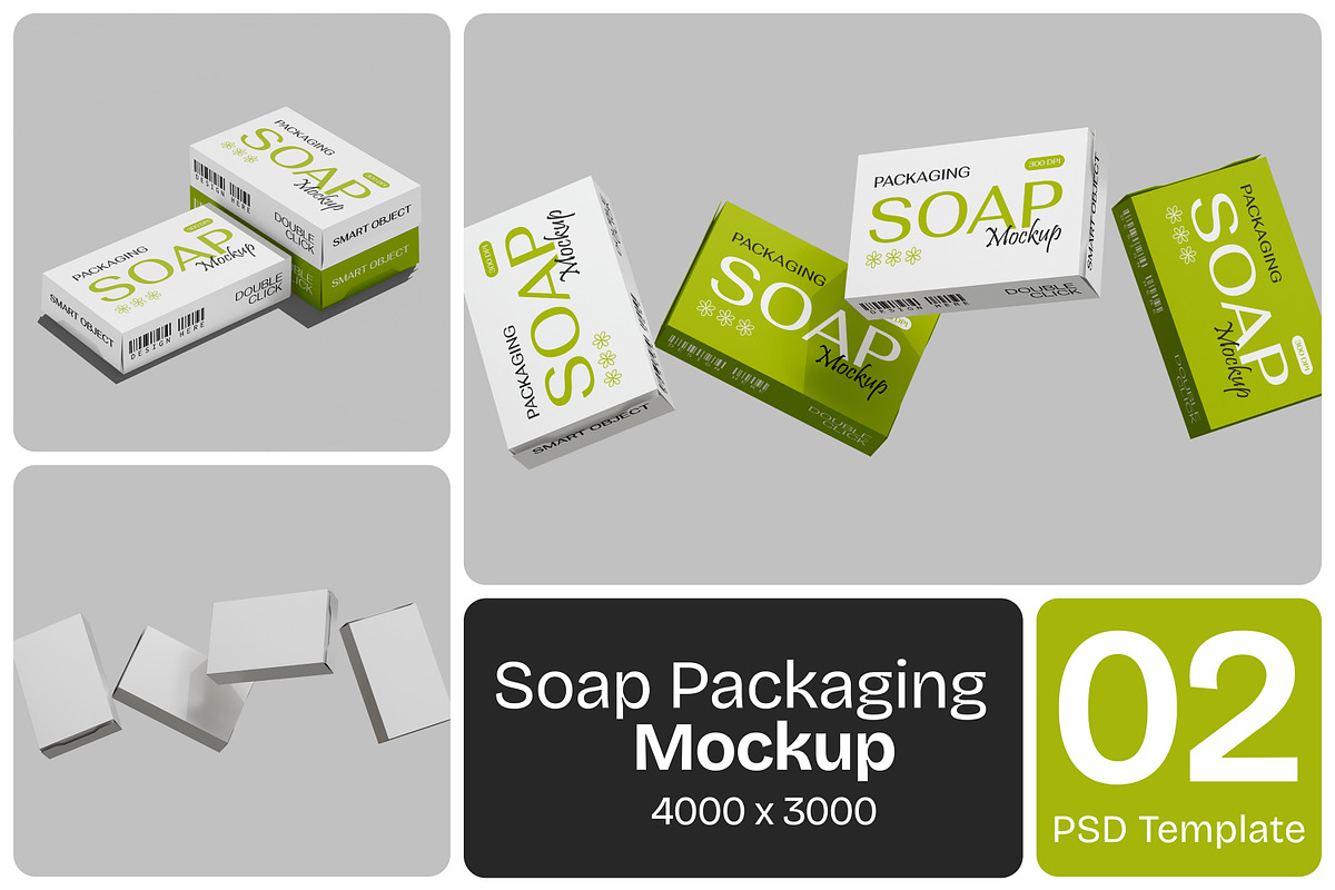 Soap Packaging Mockup, a Packaging Mockup by Permadi Creative (Photo 1 of 3)