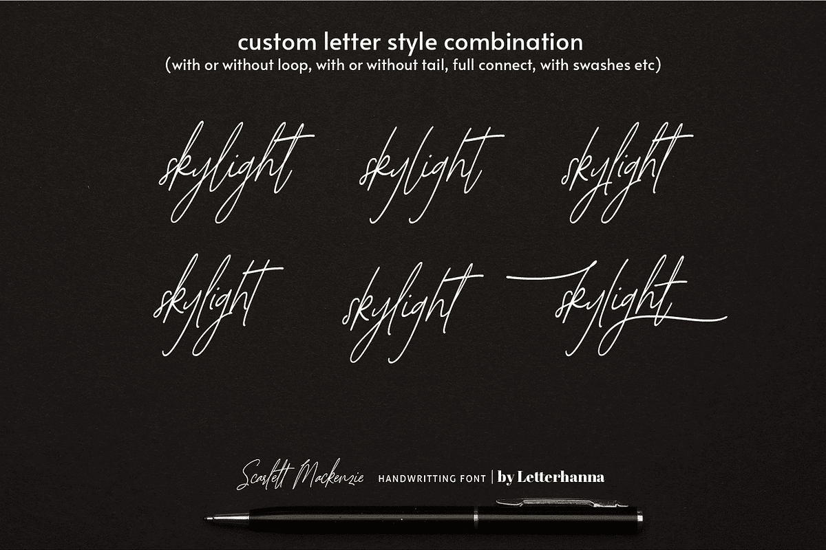 Scarlett Mackenzie Handwriting Font, a Handwritten Font by Letterhanna Studio (Photo 18 of 20)