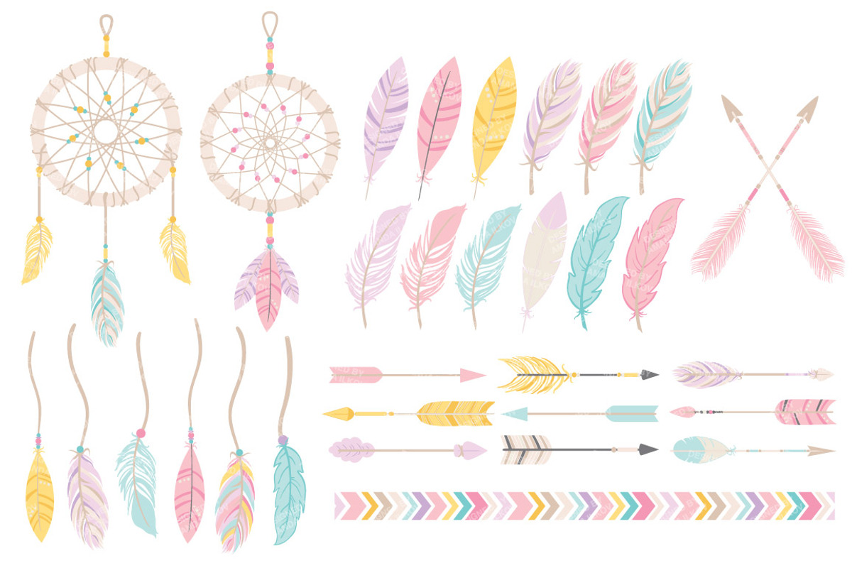 Pink Dreamcatcher Clipart & Vectors, an Illustration by Amanda Ilkov (Photo 4 of 4)