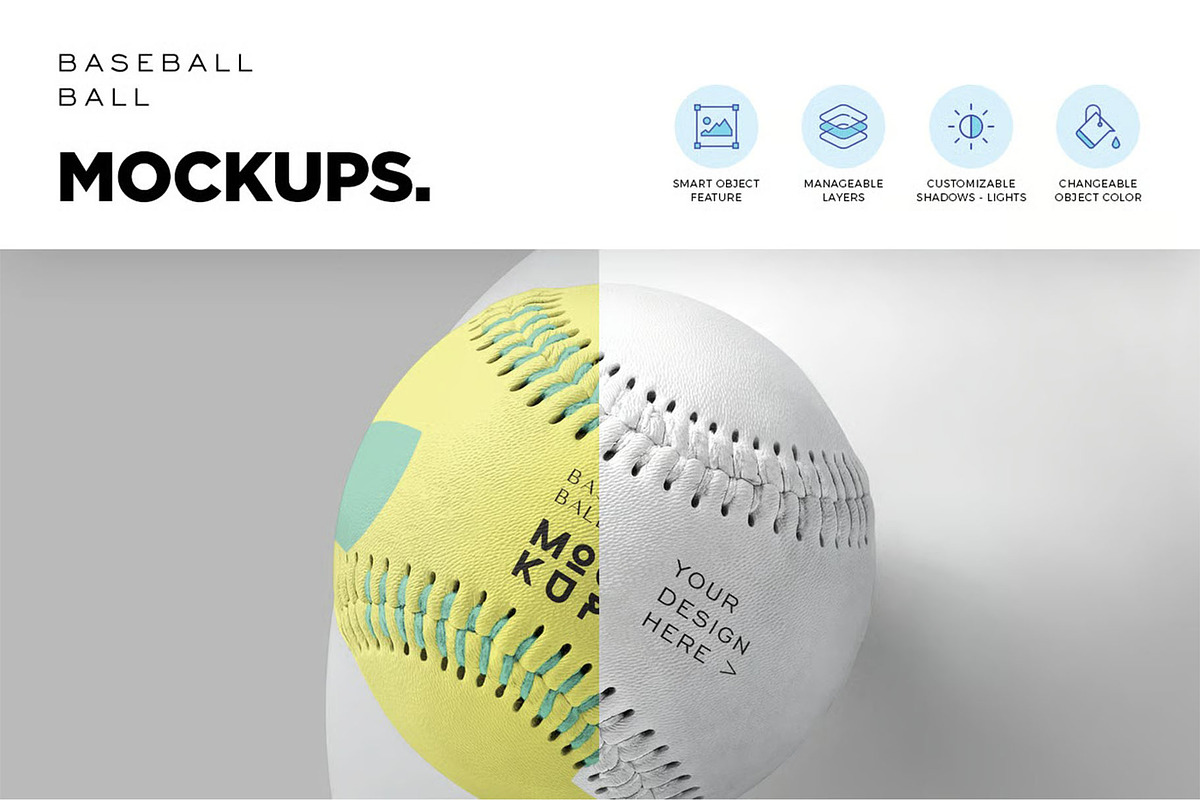 Baseball mockup, a Product Mockup by megostudi0 (Photo 5 of 6)