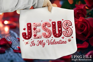 Crochet Jesus is My Valentine PNG, an Illustration by Canvas Craft