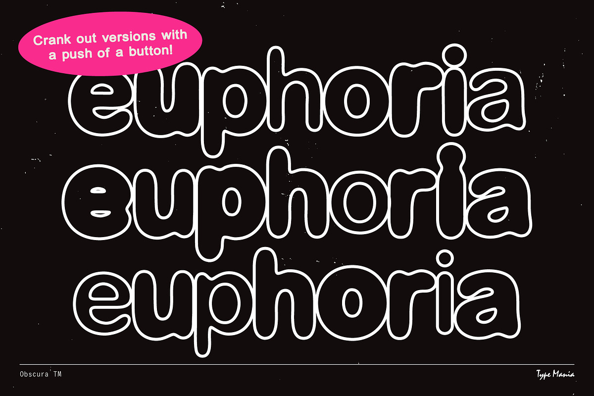 Obscura TM – Automatic Blurry Type, a Sans Serif Font by Type Mania (Photo 13 of 15)