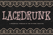 Lacedrunk Lace Pattern Font, a Slab Serif Font by The October Creative (Thumbnail 1 of 8)