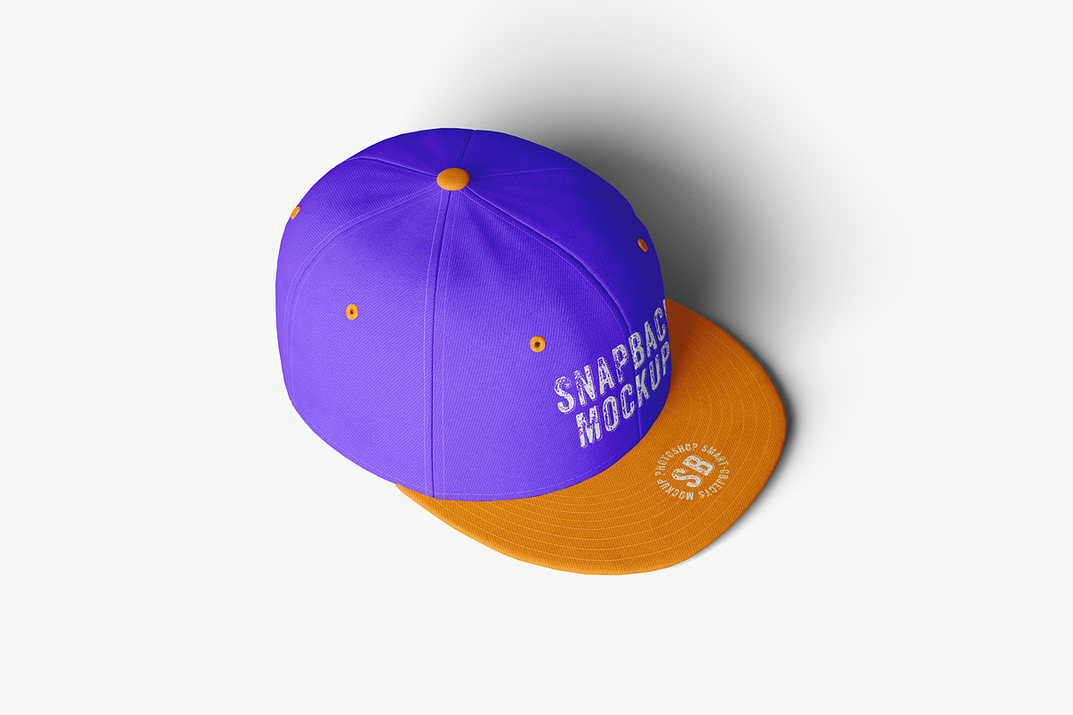 Snapback Cap Mockups, a Merchandise Mockup by artimasa (Photo 2 of 6)