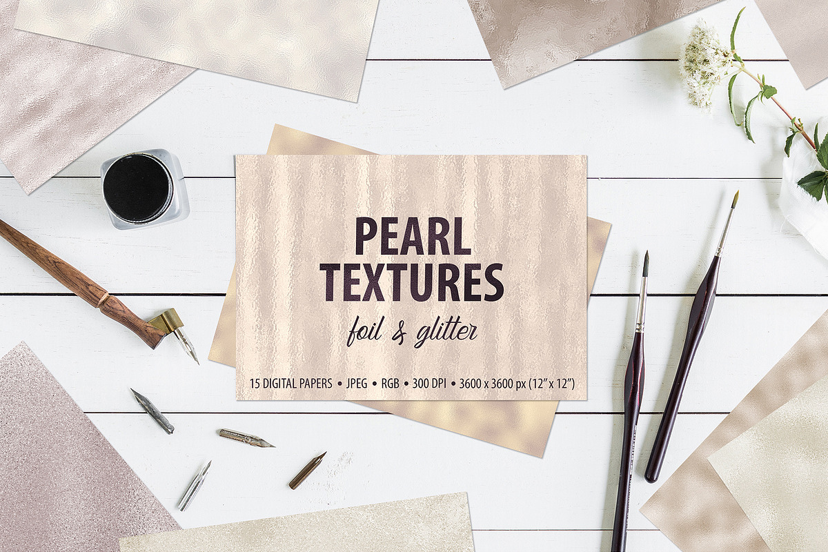Pearl Foil & Glitter Textures, a Texture Graphic by CatJello Graphics (Photo 1 of 15)