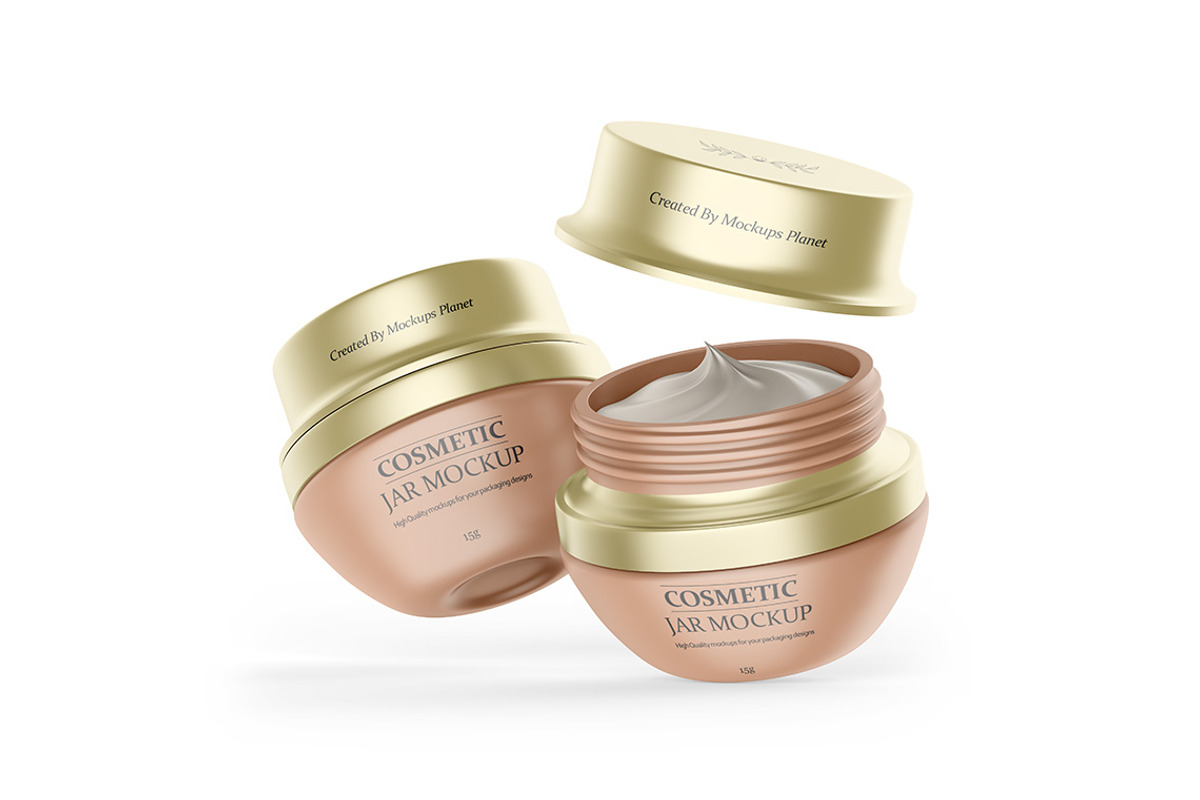 15g Cosmetic Jar with Cream Mockups, a Packaging Mockup by Mockups Planet (Photo 5 of 5)