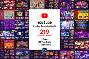 YouTube Branding Templates Bundle, a Social Media Template by Andrew Skoch Design