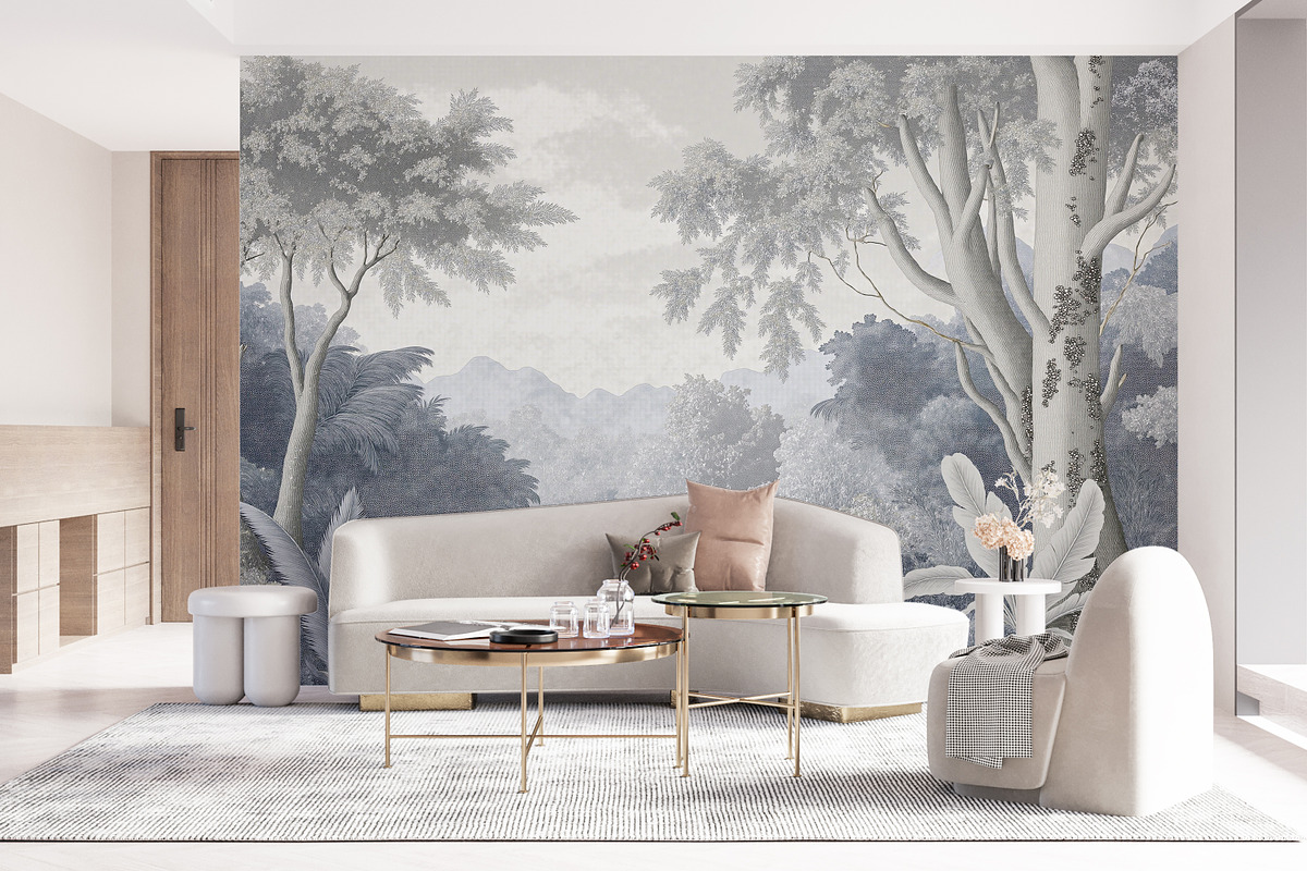 Abstract Forest Art Wallpaper Set, an Illustration by fei long (Photo 5 of 10)