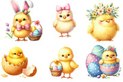Pastel Chicks Clipart, an Illustration by DreamArtGraphic (Thumbnail 4 of 5)