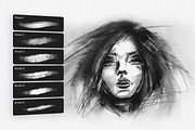 Charcoal Sketch Photoshop Brushes, a Brush Add-On by pixelbuddha.net (Thumbnail 6 of 7)