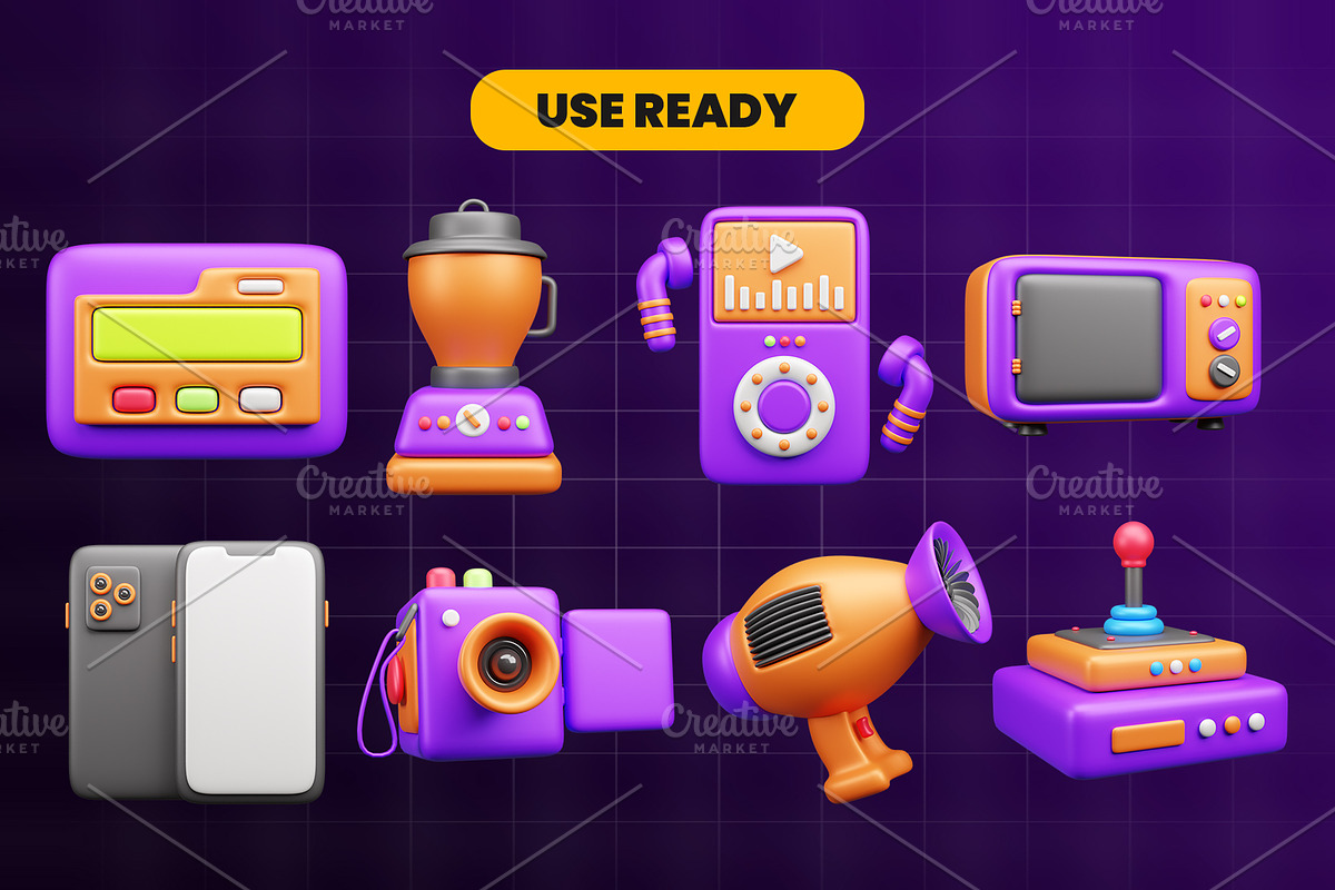 Electronic Appliance 3d Icon Pack, an Object 3D Model by Ui Stock (Photo 5 of 6)