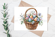 Watercolor Easter Basket Clipart PNG, an Illustration by Canvas Craft (Thumbnail 7 of 7)