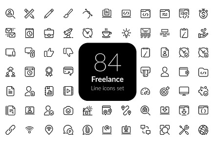 Freelance icons set