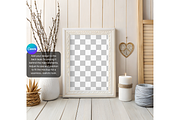 Rustic Boho Frame Mockup with Decor, a Product Mockup by MockupWizard (Thumbnail 3 of 5)