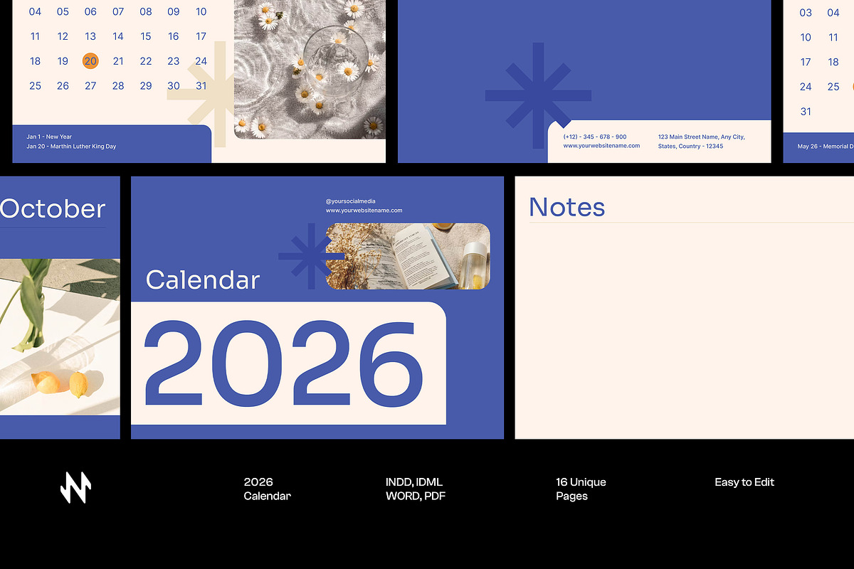 Modern Edge Calendar