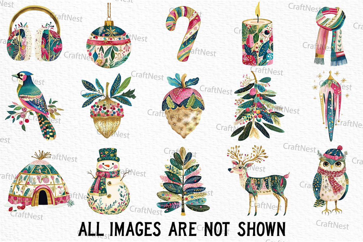 Whimsical Winter Clipart Bundle, an Illustration by Craft Nest (Photo 5 of 6)
