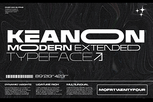Keanon - Modern Extended Typeface