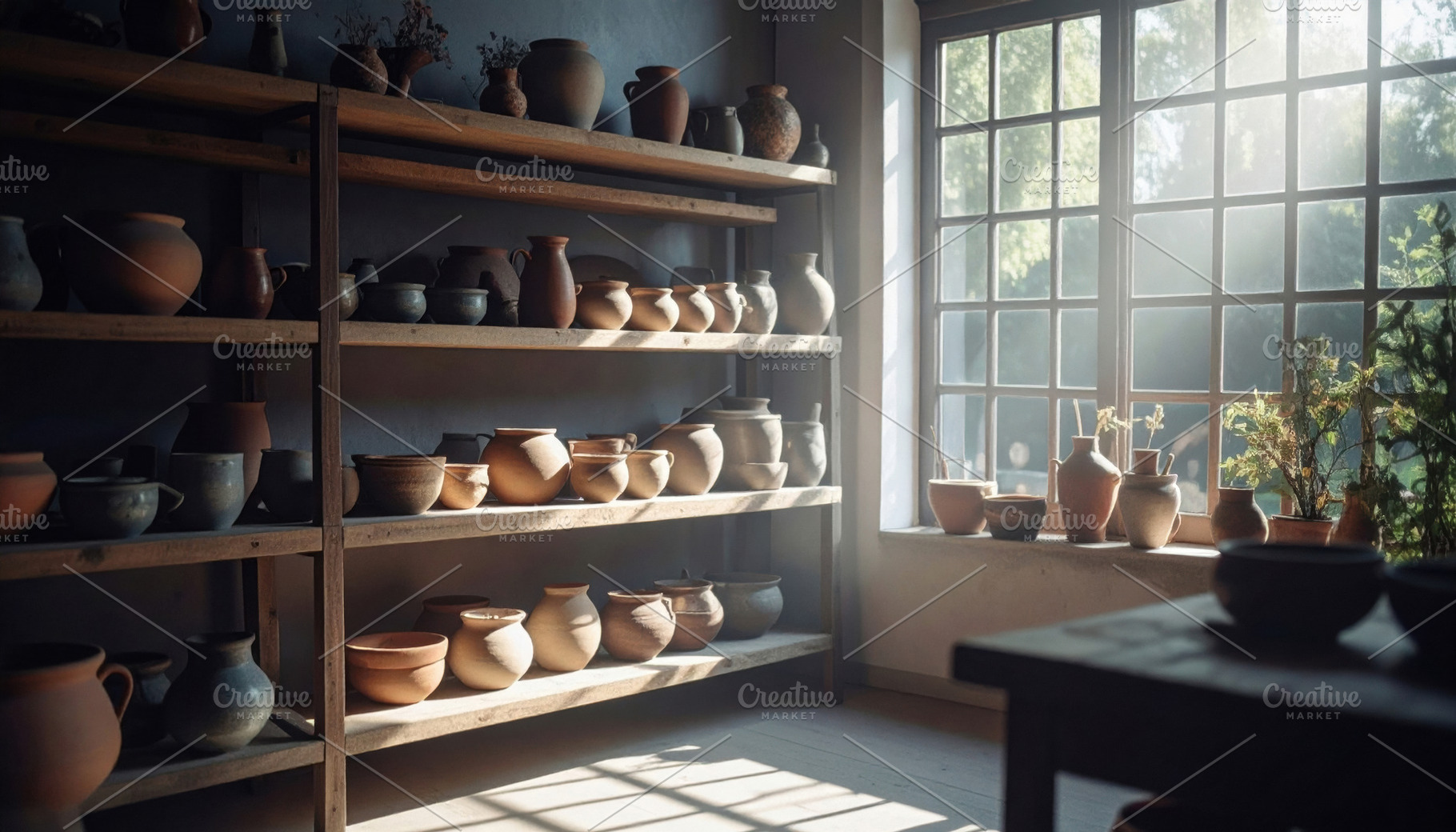 Cozy Pottery Workshop with Sunlight, an Arts & Entertainment Photo by Davizro's Market