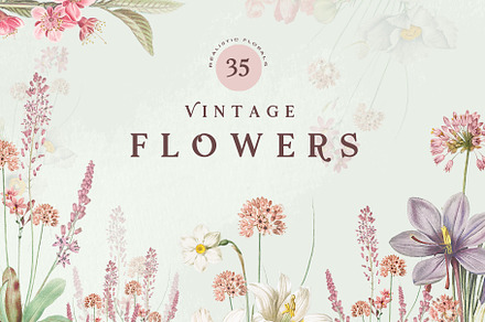 35 Vintage Flowers Collection