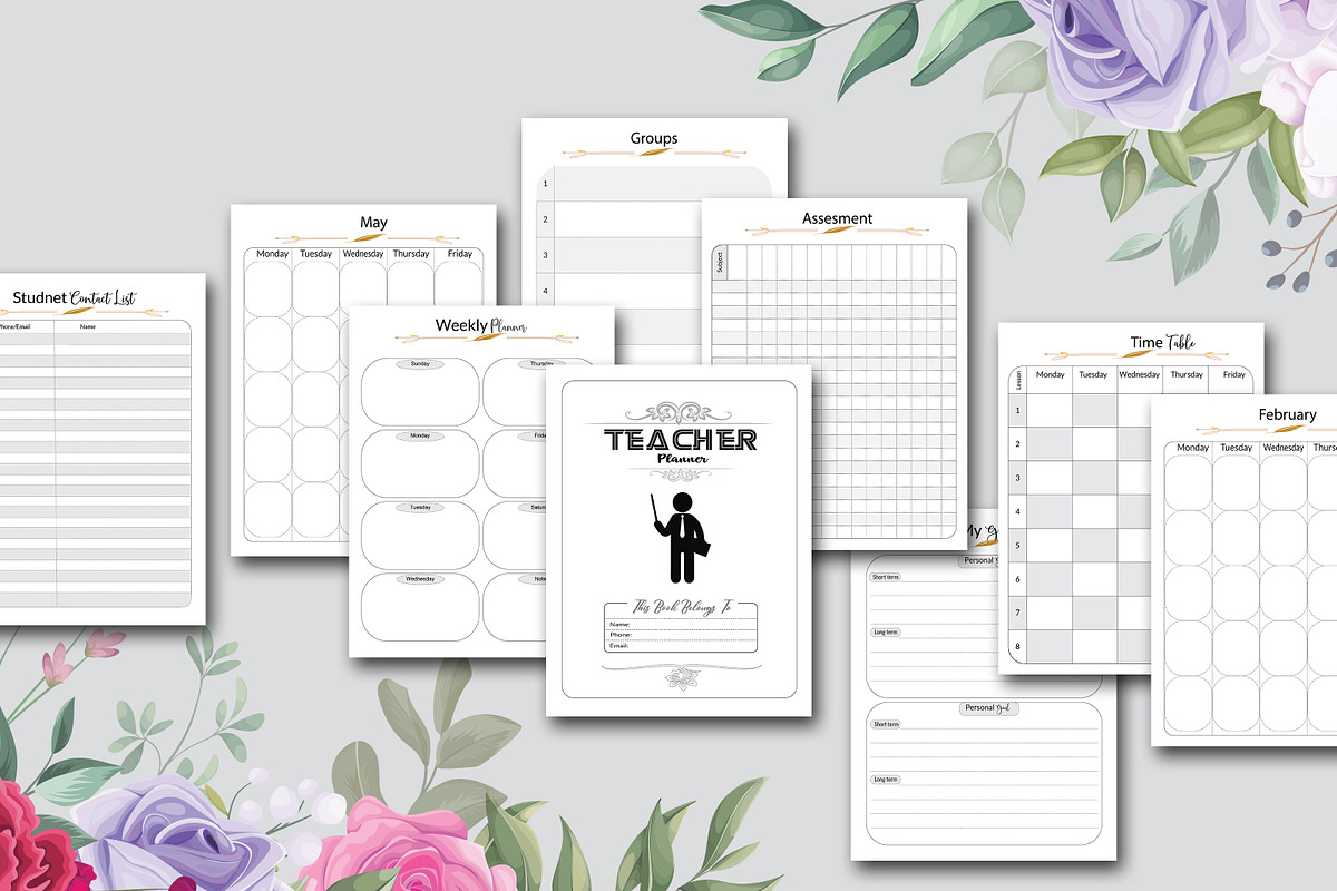 Teacher Planner, a Stationery Template by design_hut (Photo 3 of 3)